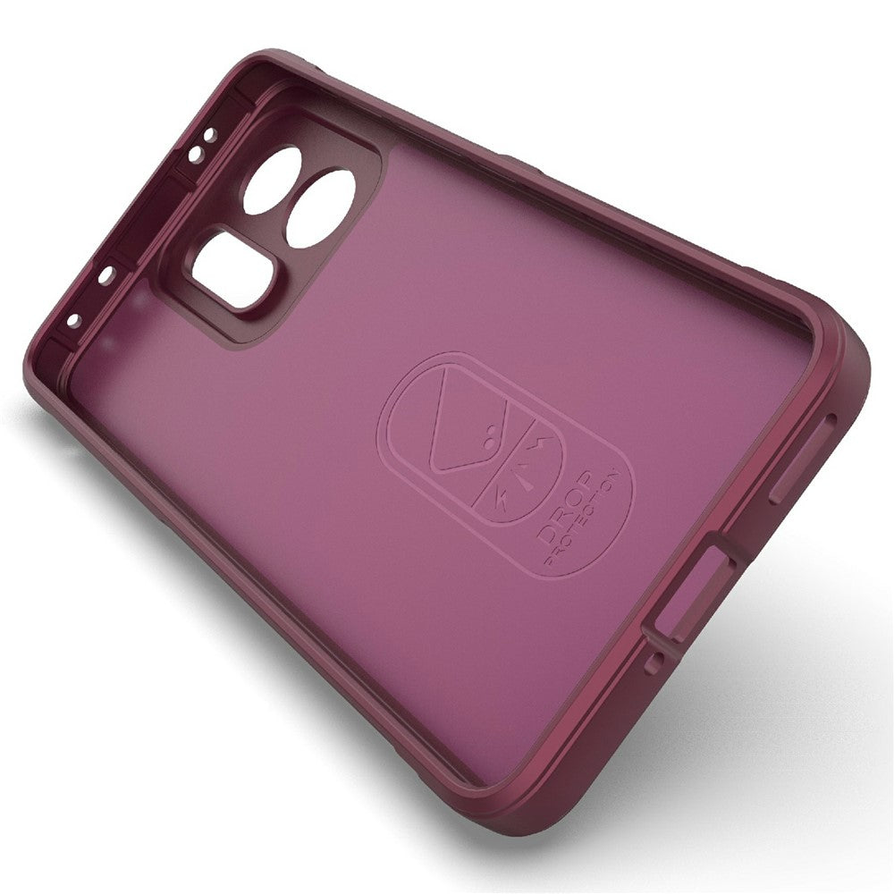For Oppo K13 Turbo 5G Case Anti-Drop Soft TPU Rugged Phone Back Cover - Wine Red