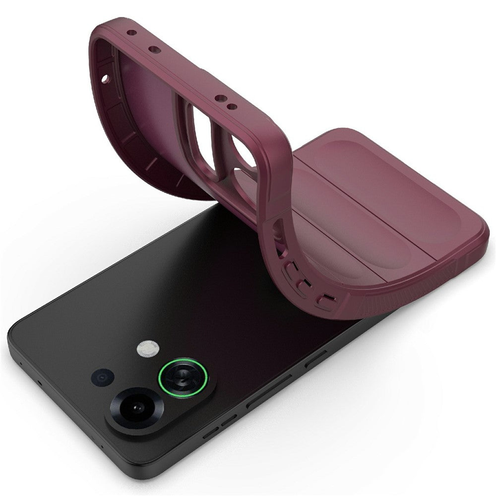 For Oppo K13 Turbo 5G Case Anti-Drop Soft TPU Rugged Phone Back Cover - Wine Red