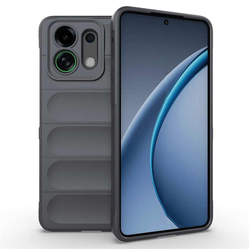 For Oppo K13 Turbo 5G Case Anti-Drop Soft TPU Rugged Phone Back Cover - Dark Grey