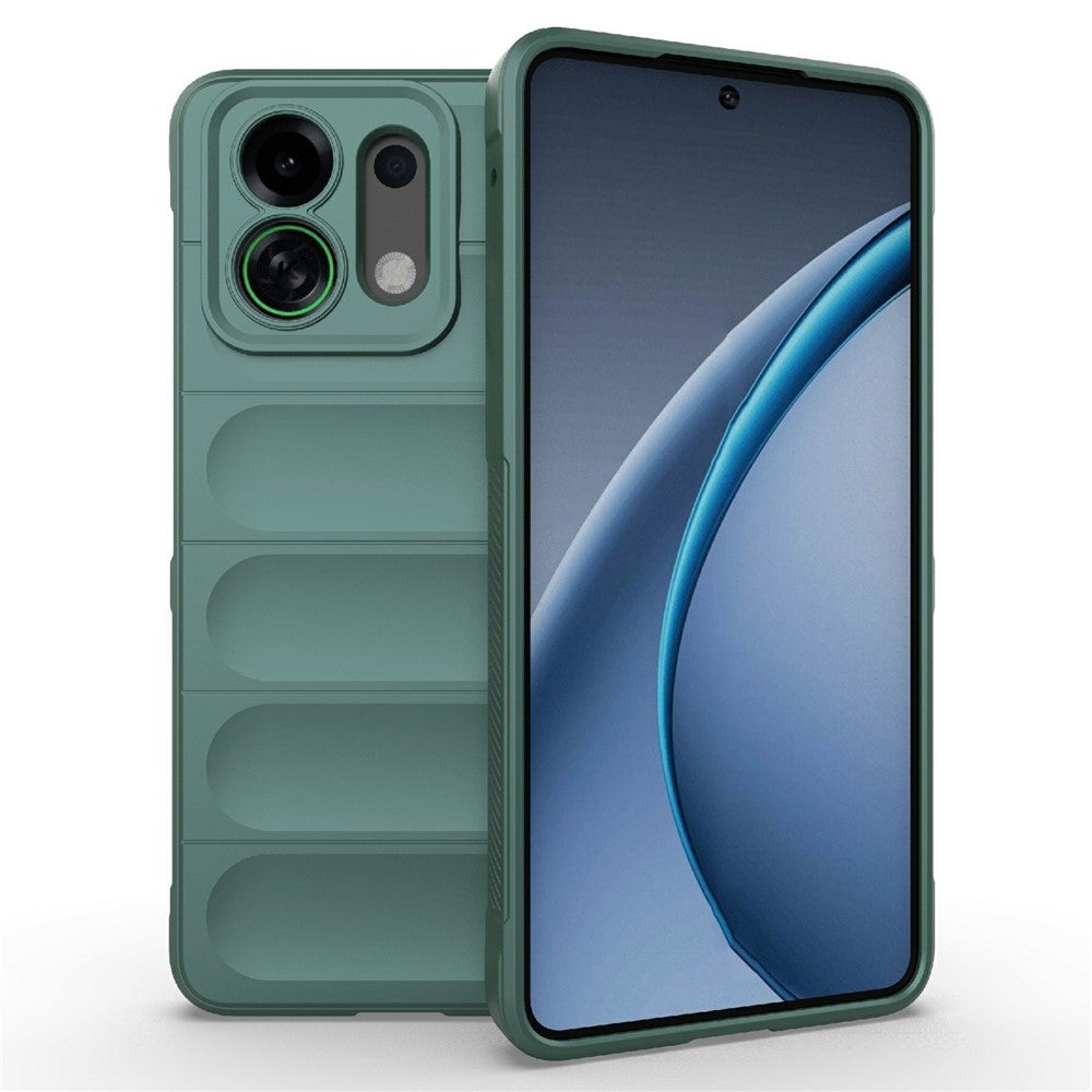 For Oppo K13 Turbo 5G Case Anti-Drop Soft TPU Rugged Phone Back Cover - Green