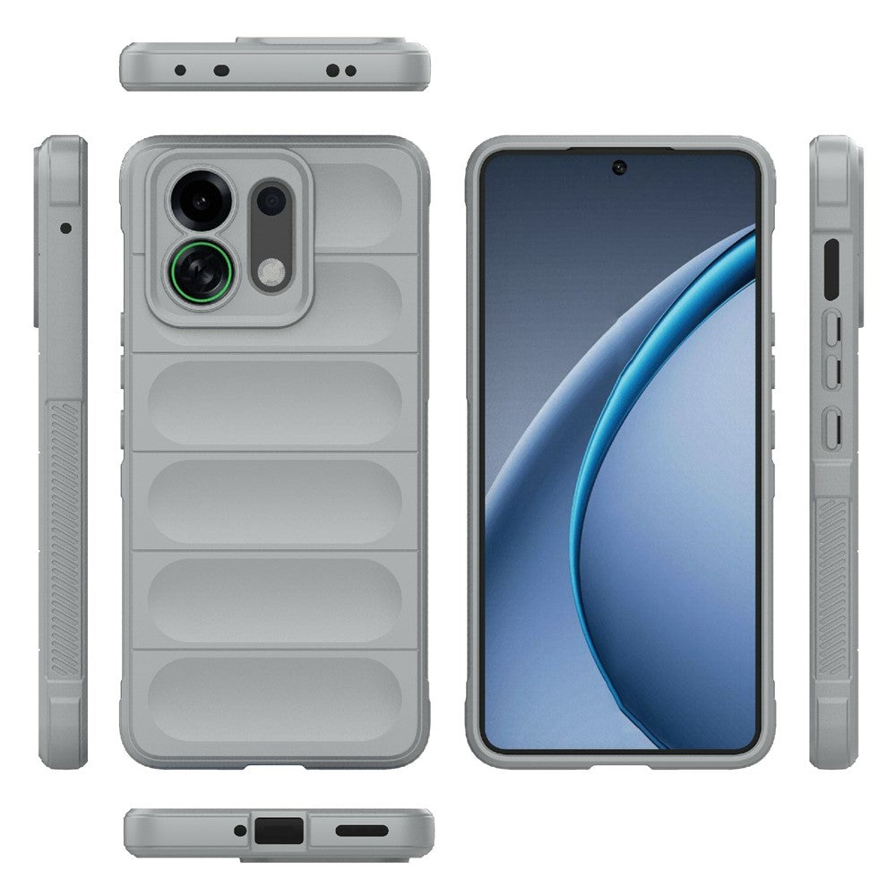 For Oppo K13 Turbo 5G Case Anti-Drop Soft TPU Rugged Phone Back Cover - Light Grey