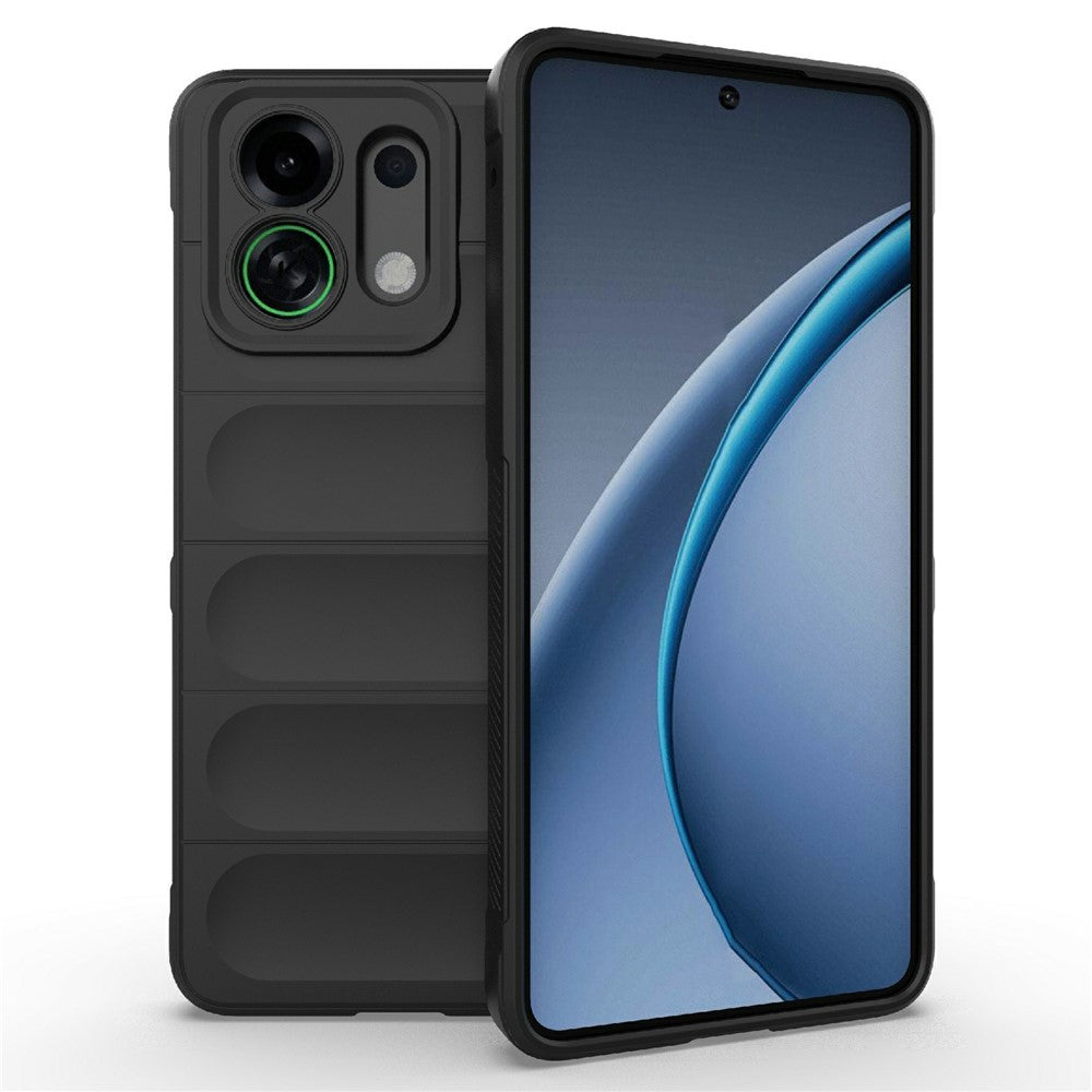 For Oppo K13 Turbo 5G Case Anti-Drop Soft TPU Rugged Phone Back Cover - Black