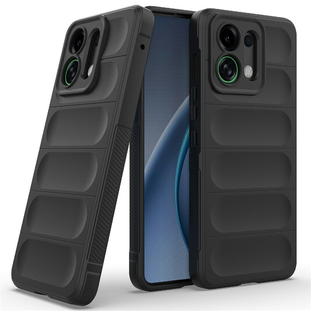 For Oppo K13 Turbo 5G Case Anti-Drop Soft TPU Rugged Phone Back Cover - Black