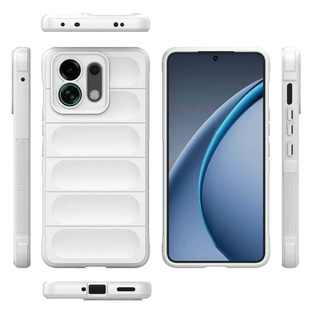 For Oppo K13 Turbo 5G Case Anti-Drop Soft TPU Rugged Phone Back Cover - White