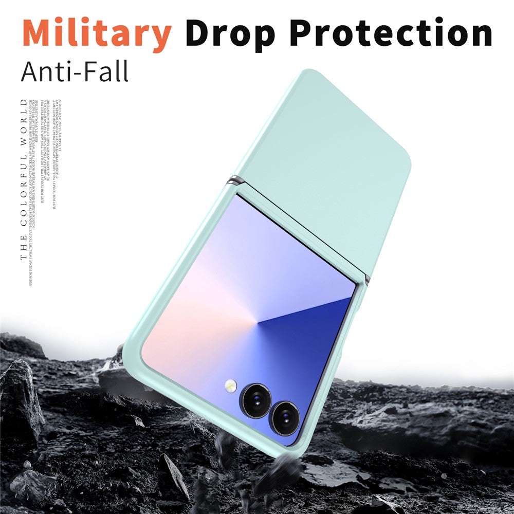For Samsung Galaxy Z Flip7 5G Case Shockproof TPU PC Slim Phone Cover Skin-Touch - Mint Green