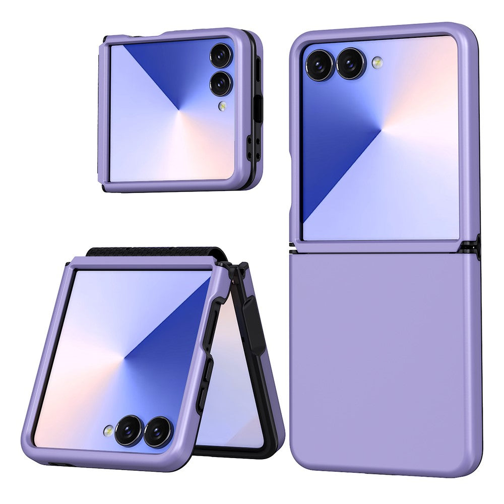 For Samsung Galaxy Z Flip7 5G Case Shockproof TPU PC Slim Phone Cover Skin-Touch - Purple
