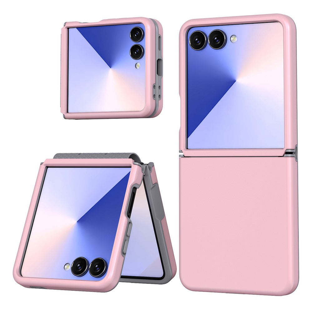 For Samsung Galaxy Z Flip7 5G Case Shockproof TPU PC Slim Phone Cover Skin-Touch - Light Pink