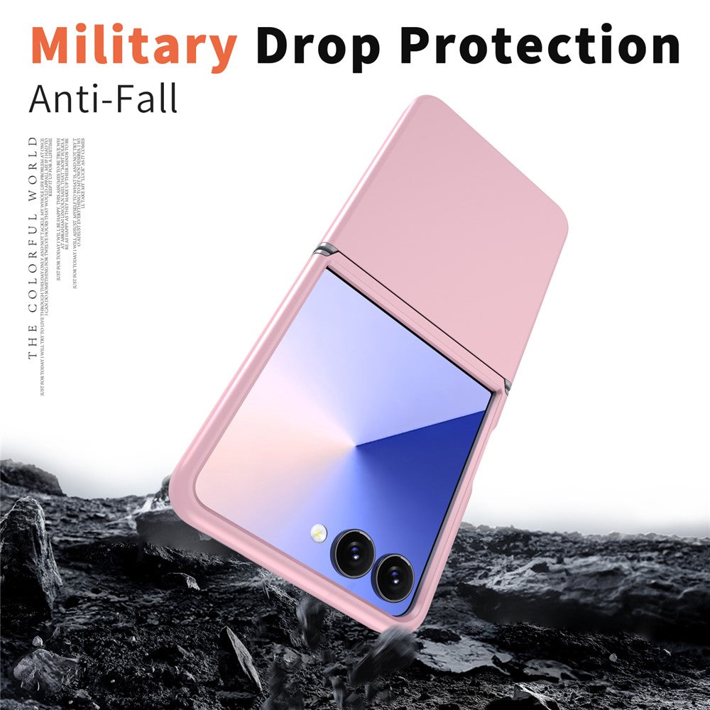 For Samsung Galaxy Z Flip7 5G Case Shockproof TPU PC Slim Phone Cover Skin-Touch - Light Pink