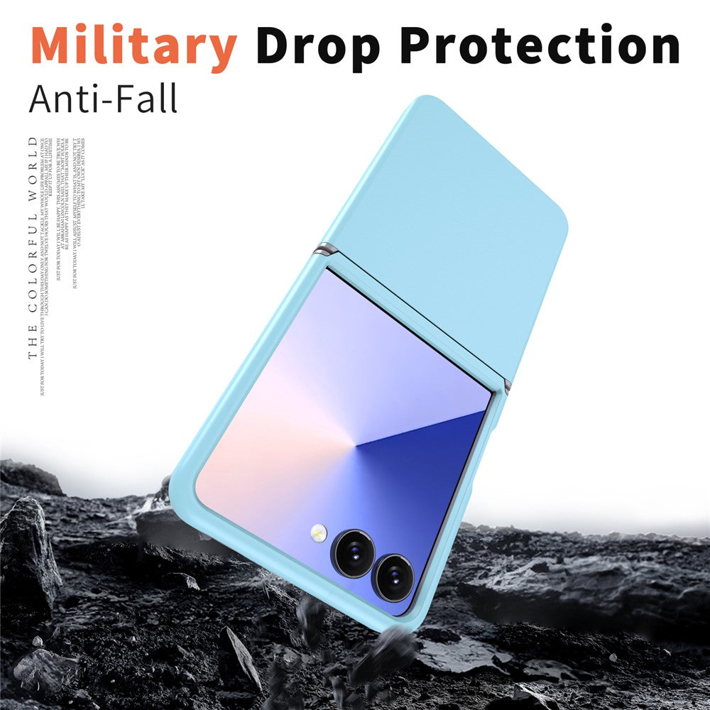 For Samsung Galaxy Z Flip7 5G Case Shockproof TPU PC Slim Phone Cover Skin-Touch - Baby Blue