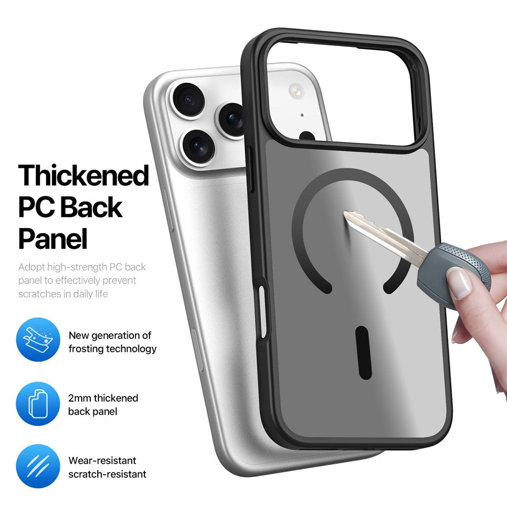 DUX DUCIS Yind Series For iPhone 17 Pro Max Case TPU + PC Matte Phone Cover Compatible with MagSafe - Black