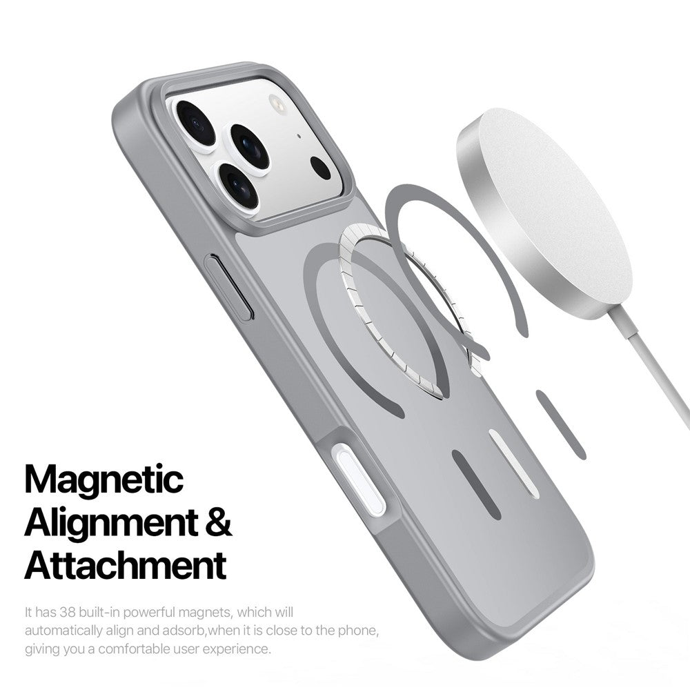 DUX DUCIS Yind Series For iPhone 17 Pro Max Case TPU + PC Matte Phone Cover Compatible with MagSafe - Grey