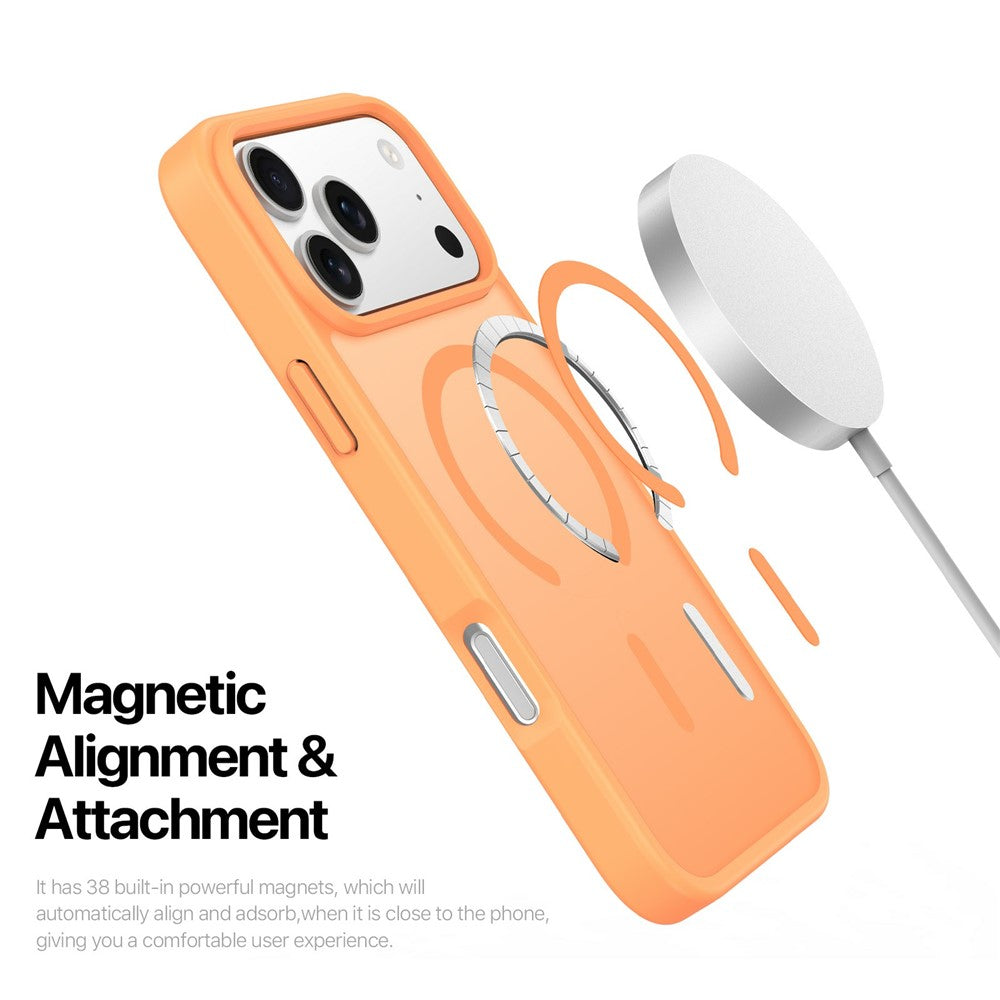 DUX DUCIS Yind Series For iPhone 17 Pro Max Case TPU + PC Matte Phone Cover Compatible with MagSafe - Orange