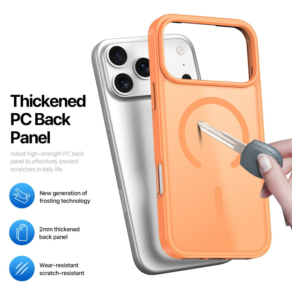 DUX DUCIS Yind Series For iPhone 17 Pro Max Case TPU + PC Matte Phone Cover Compatible with MagSafe - Orange