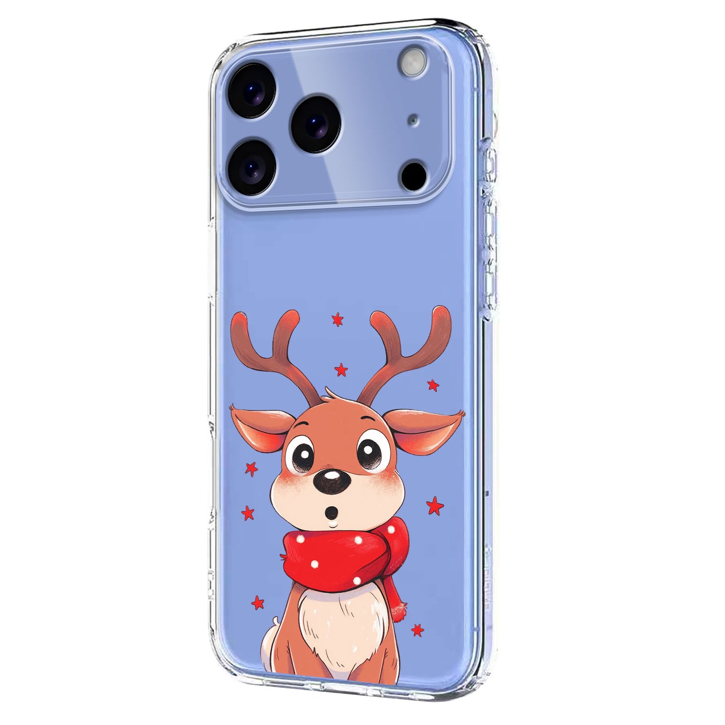 For iPhone 17 Pro Max Case Christmas Themed Pattern Printing TPU Phone Back Cover - Christmas Elk