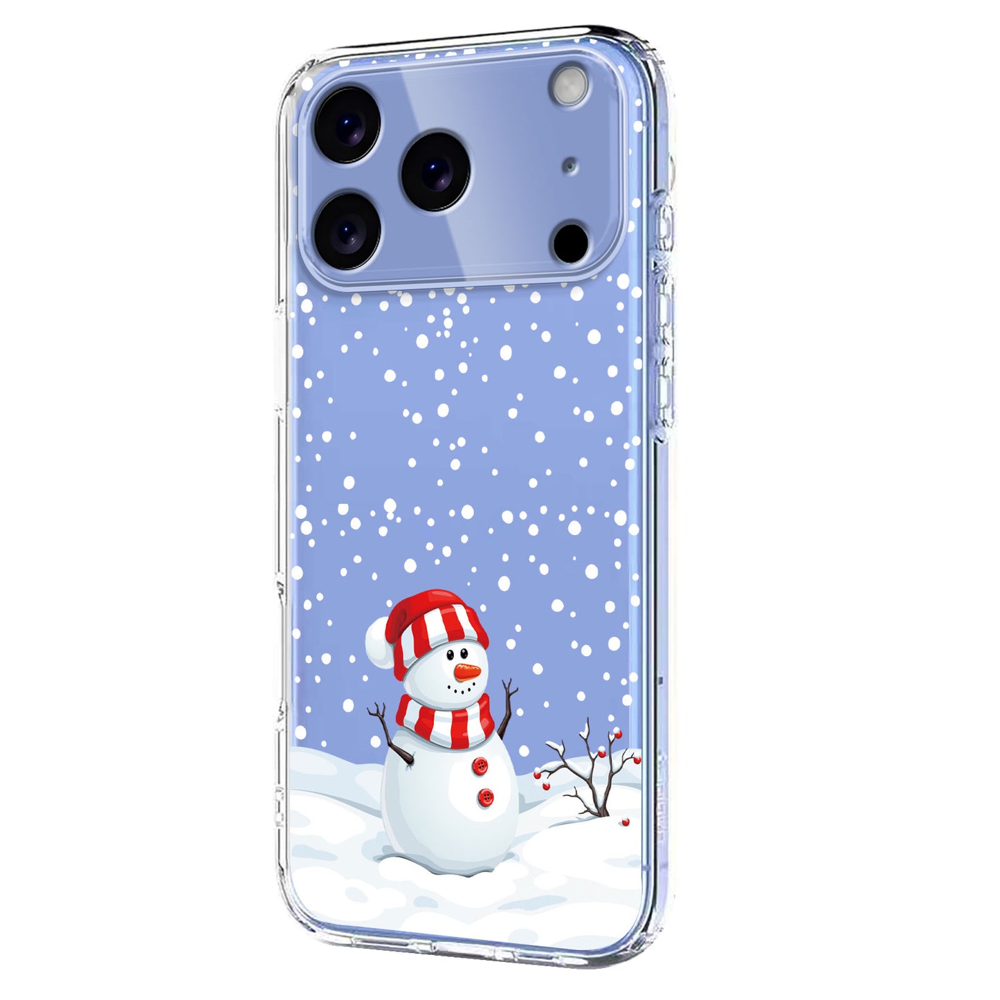 For iPhone 17 Pro Max Case Christmas Themed Pattern Printing TPU Phone Back Cover - Christmas Snowman