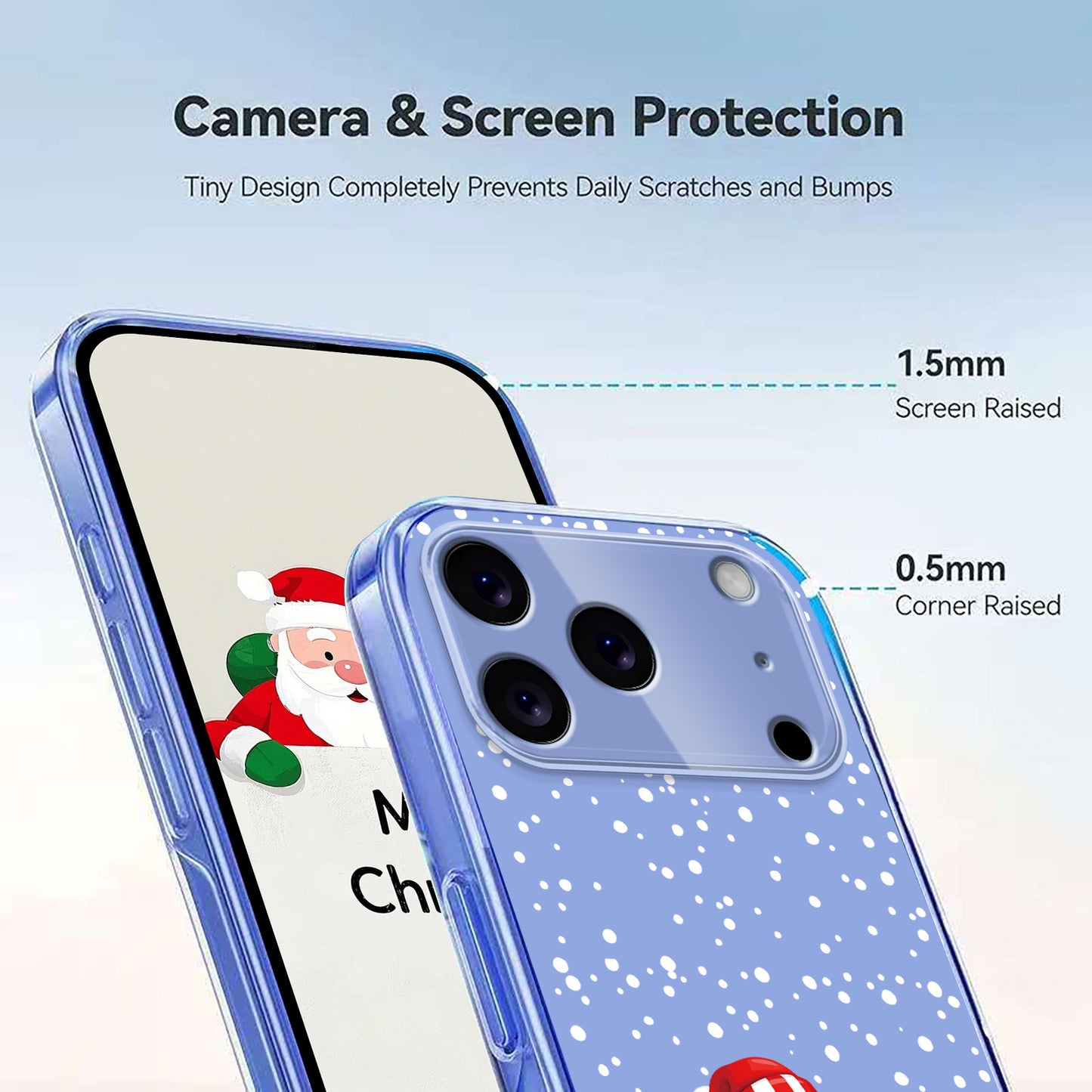 For iPhone 17 Pro Max Case Christmas Themed Pattern Printing TPU Phone Back Cover - Christmas Snowman