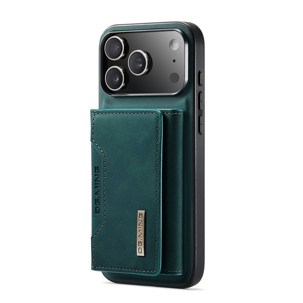 DG.MING M2 Series for iPhone 17 Pro Max Case PU + PC + TPU Phone Cover Detachable Wallet - Green