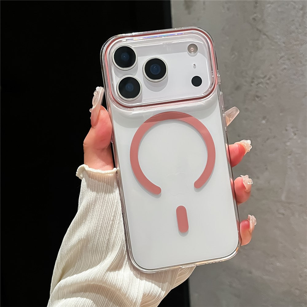 For iPhone 17 Pro Max Case Compatible with MagSafe Protective TPU + PC Phone Cover - Pink