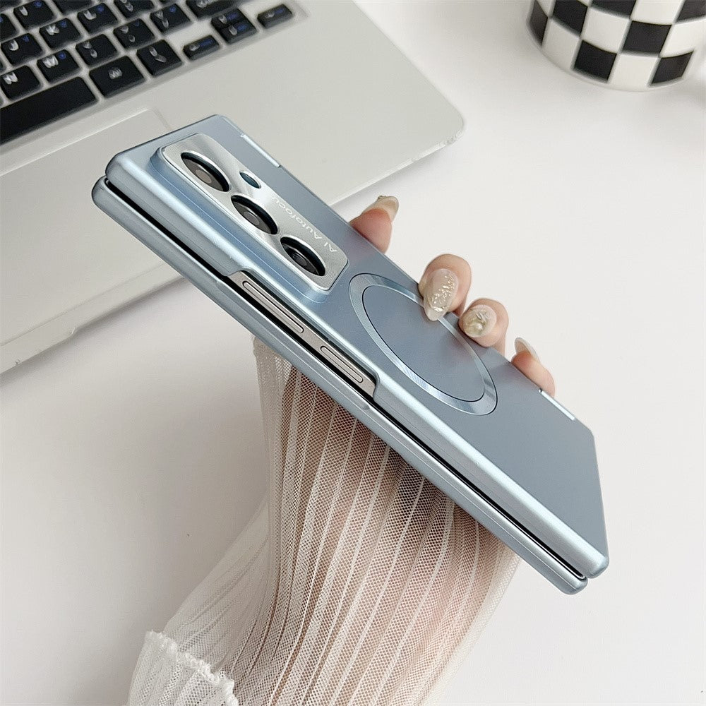 For Samsung Galaxy Z Fold7 5G Case Hard PC Phone Cover Compatible with MagSafe - Rose Gold