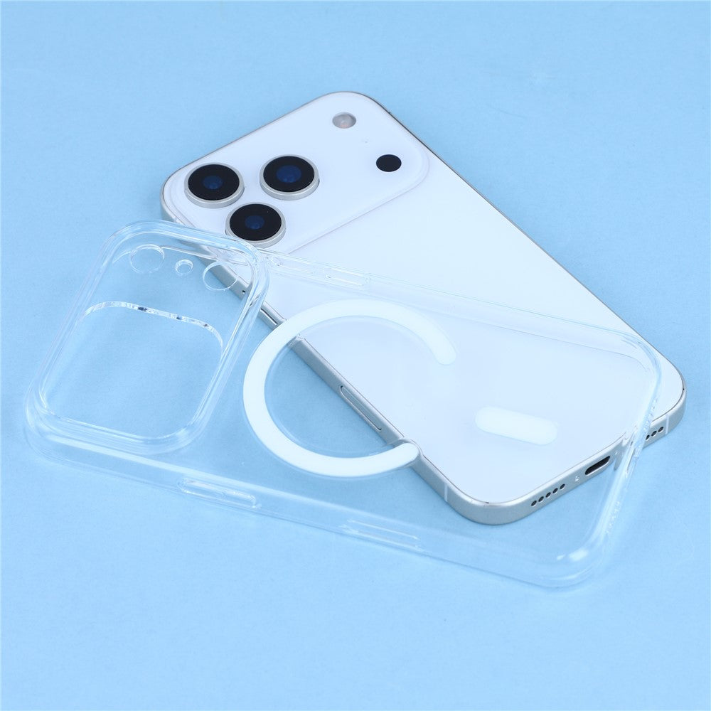JAUCASE For iPhone 17 Pro Max Case Compatible with MagSafe Clear PC Phone Cover with AI Touch Control Button