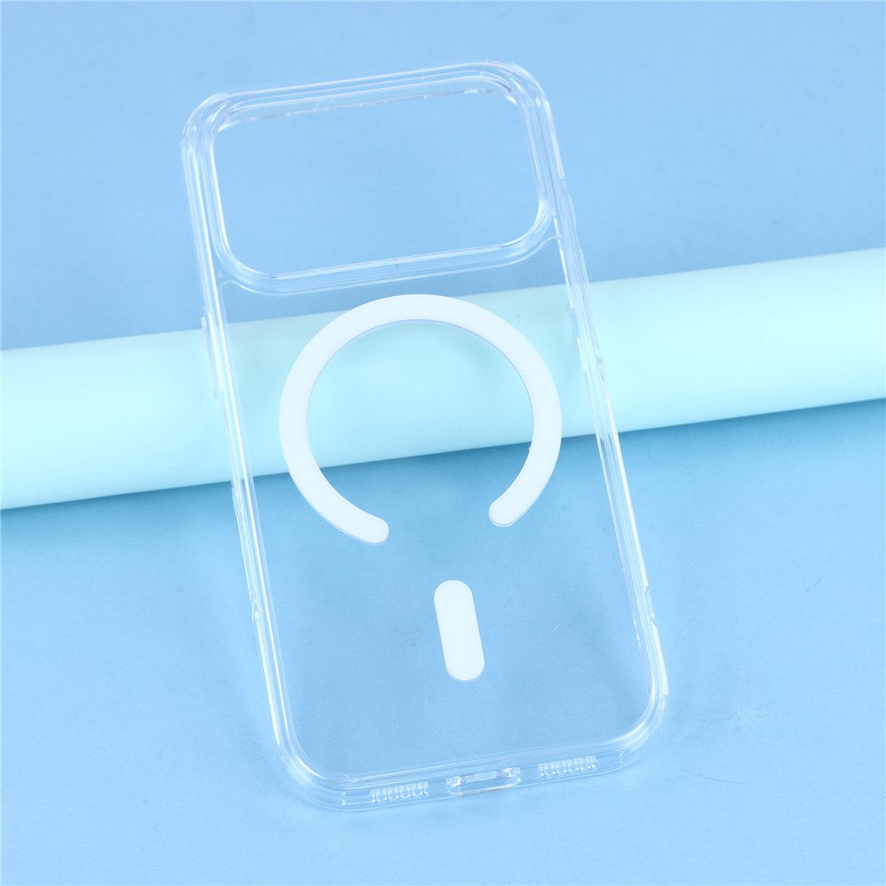 JAUCASE For iPhone 17 Pro Max Case Compatible with MagSafe Crystal Clear TPU PC Phone Back Cover