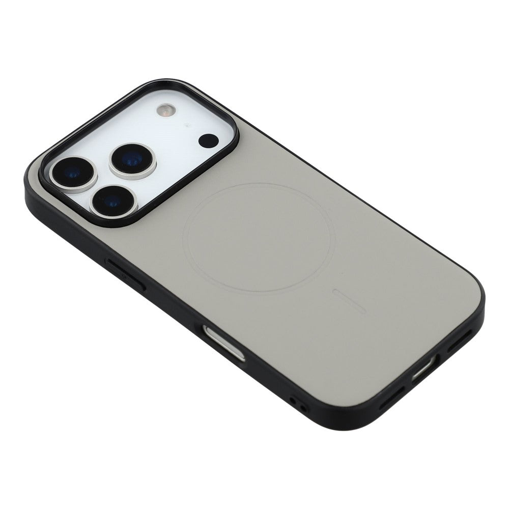 X-LEVEL For iPhone 17 Pro Max Case Compatible with MagSafe PC+TPU+PU Phone Back Cover - Grey