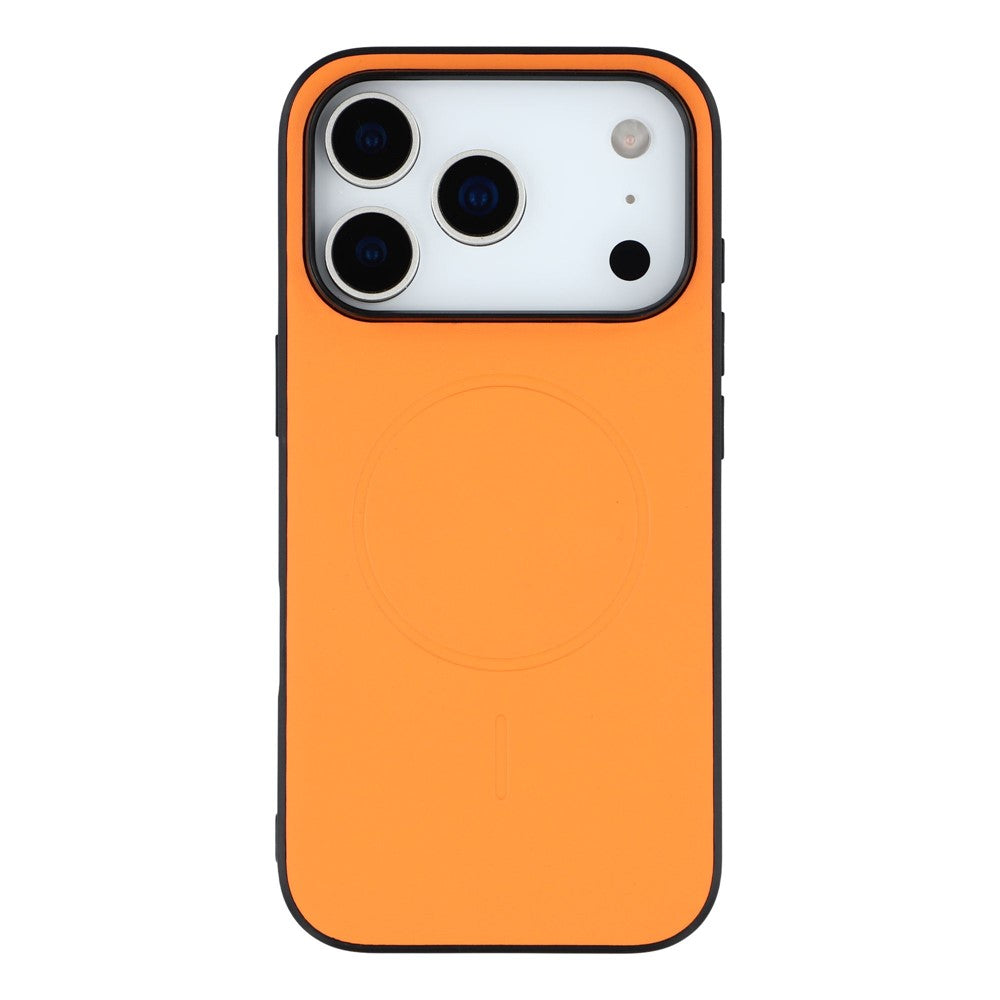 X-LEVEL For iPhone 17 Pro Max Case Compatible with MagSafe PC+TPU+PU Phone Back Cover - Orange
