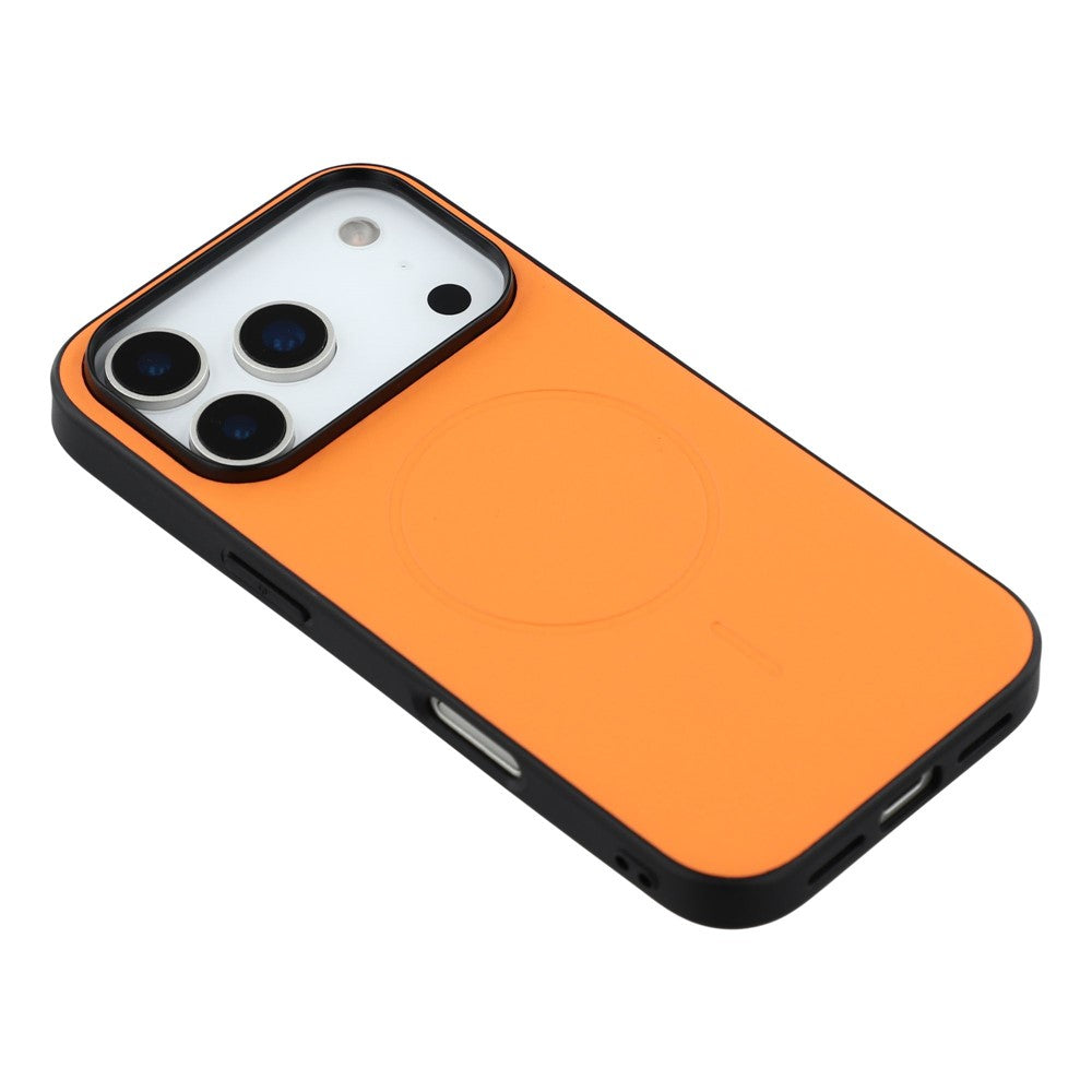 X-LEVEL For iPhone 17 Pro Max Case Compatible with MagSafe PC+TPU+PU Phone Back Cover - Orange