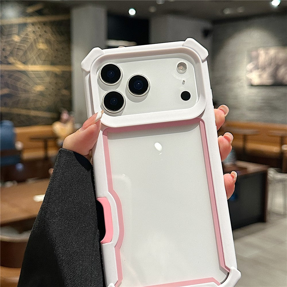 For iPhone 17 Pro Max Case Clear Detachable 2 in 1 Shockproof TPU + PC Phone Back Cover - Pink