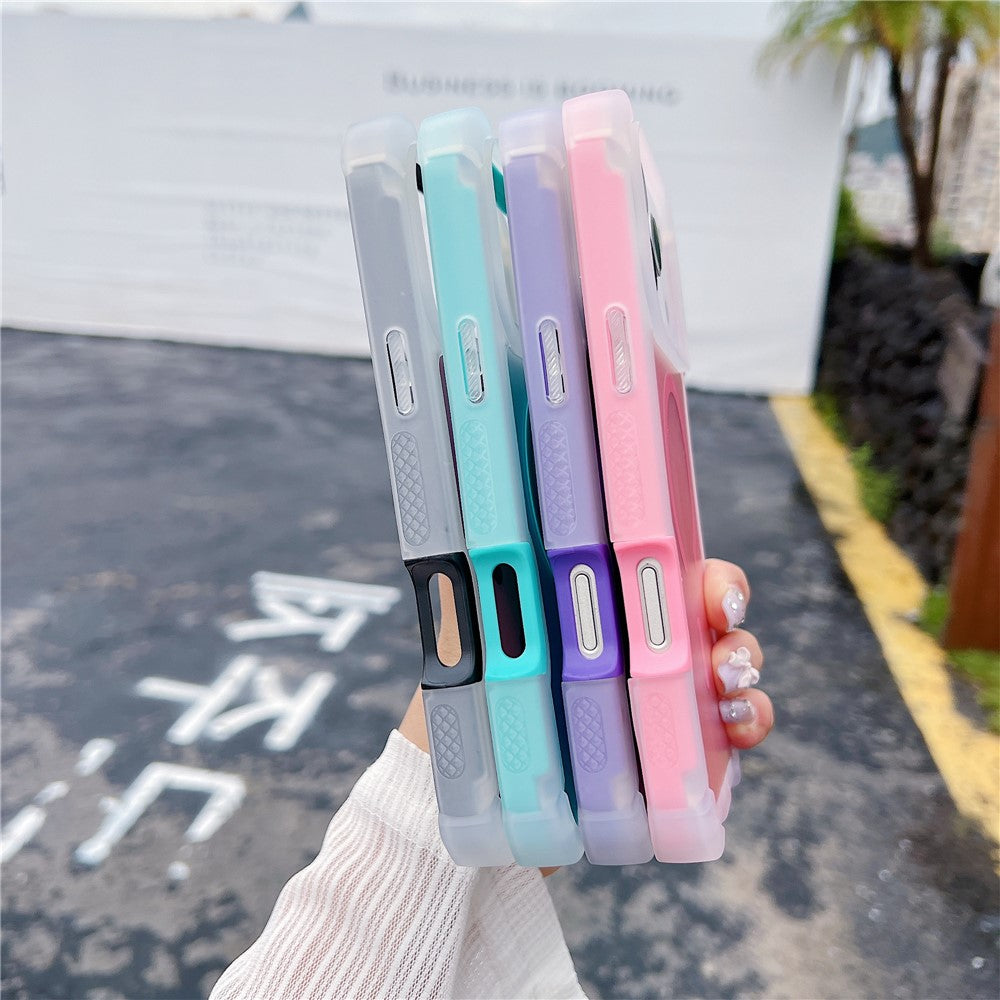 For iPhone 17 Pro Max Magnetic Case Chameleon Anti Drop TPU + PC Phone Cover - Transparent Blue Purple