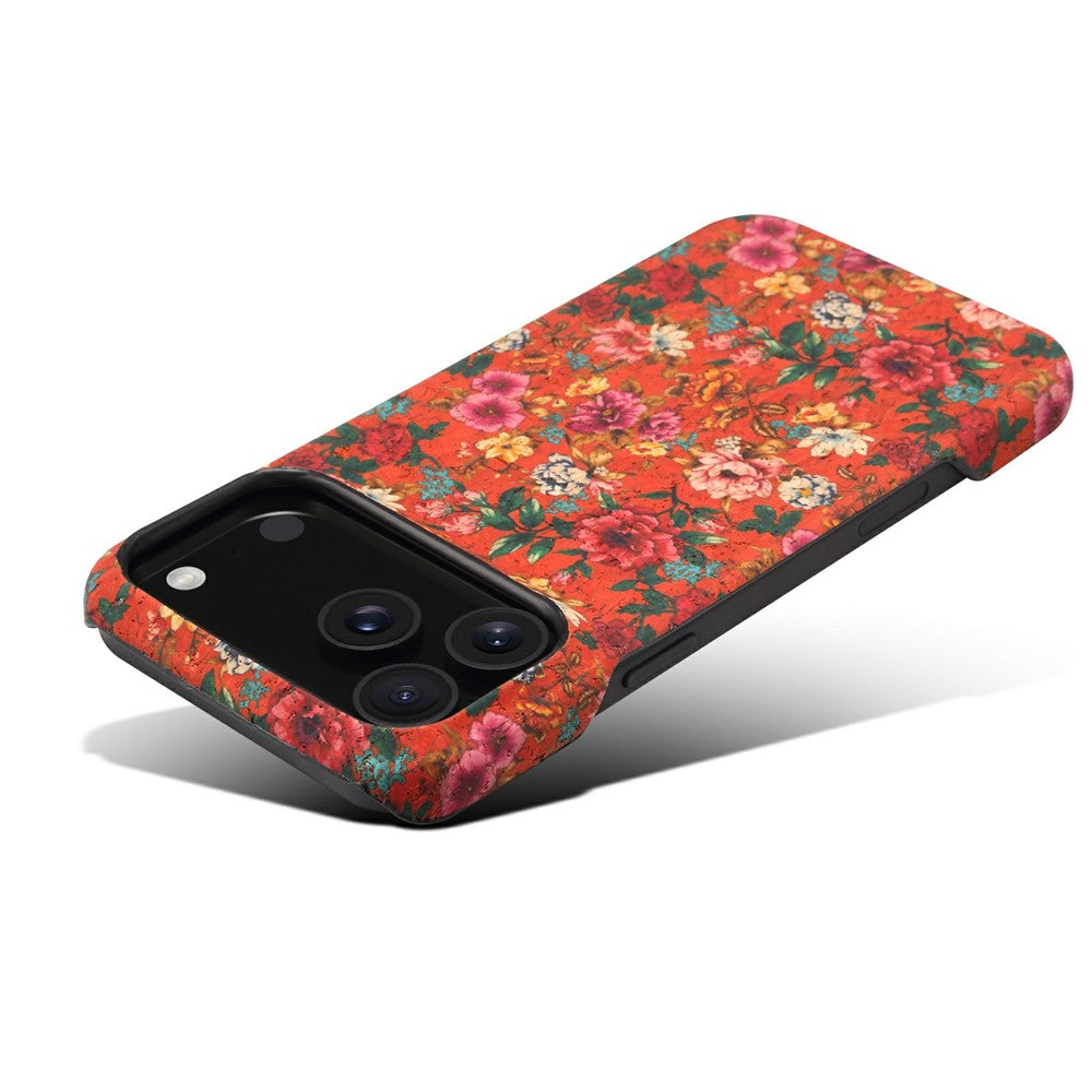 For iPhone 17 Pro Max Case Pattern Printed PU Leather + PC Phone Cover - Red