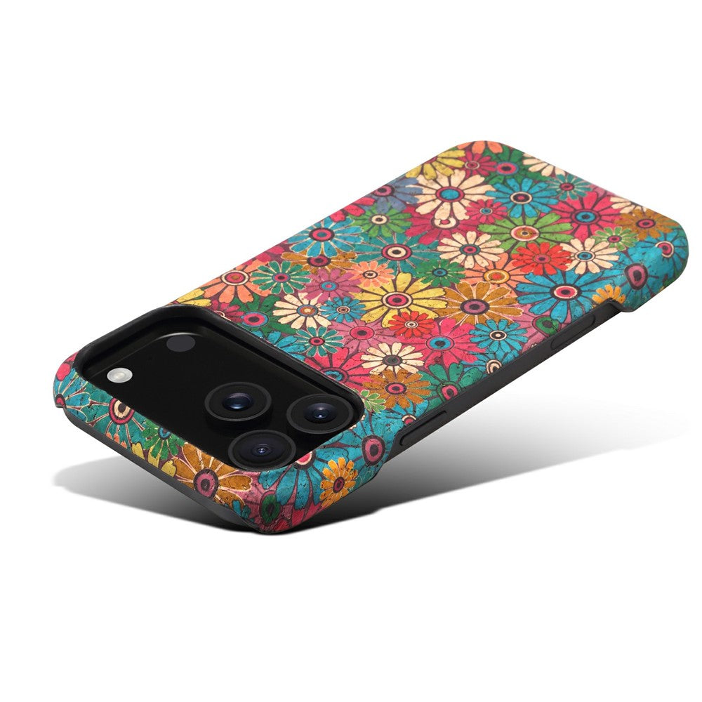 For iPhone 17 Pro Max Case Pattern Printed PU Leather + PC Phone Cover - Green