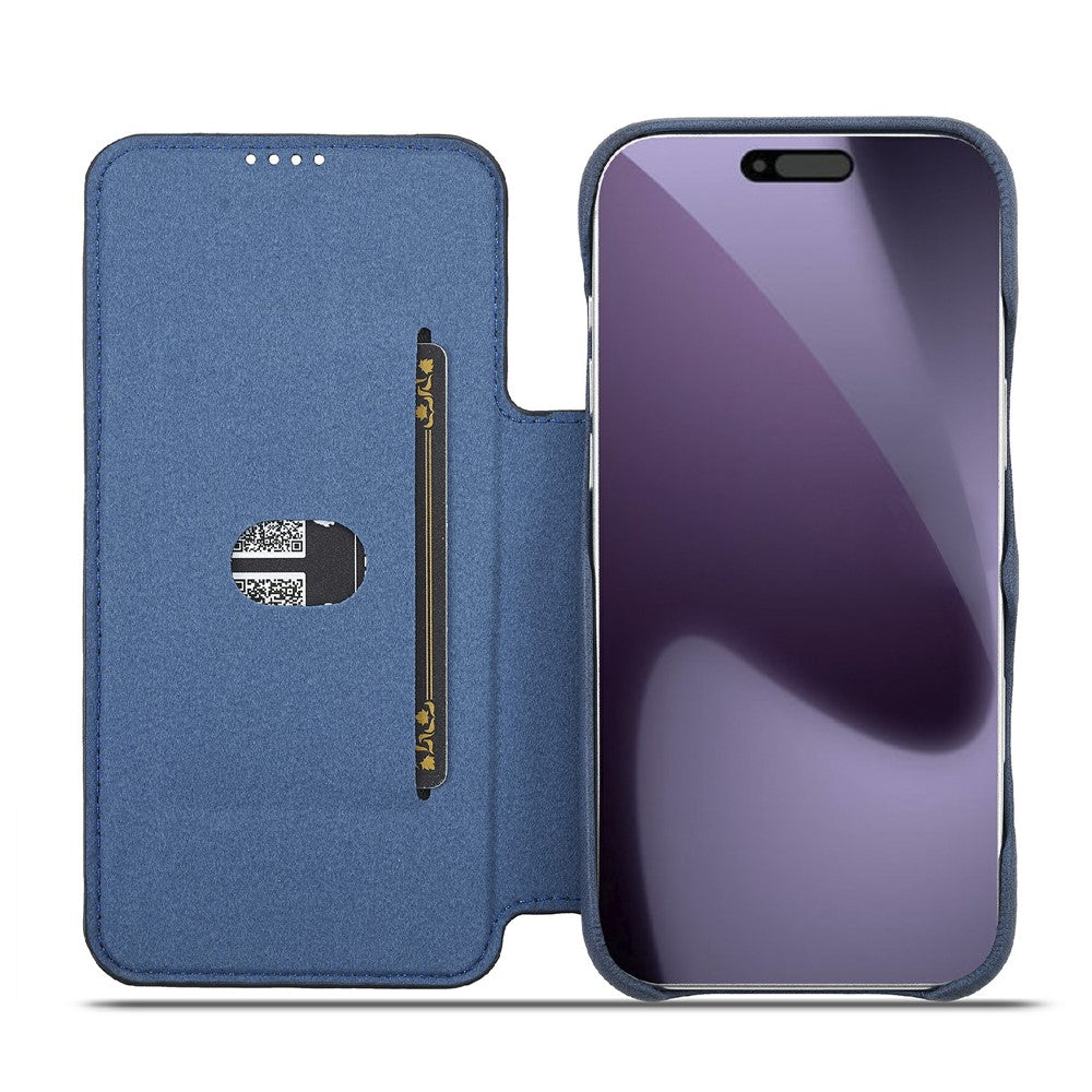 LC.IMEEKE For iPhone 17 Pro Max Case Card Holder Stand Leather Phone Cover - Blue