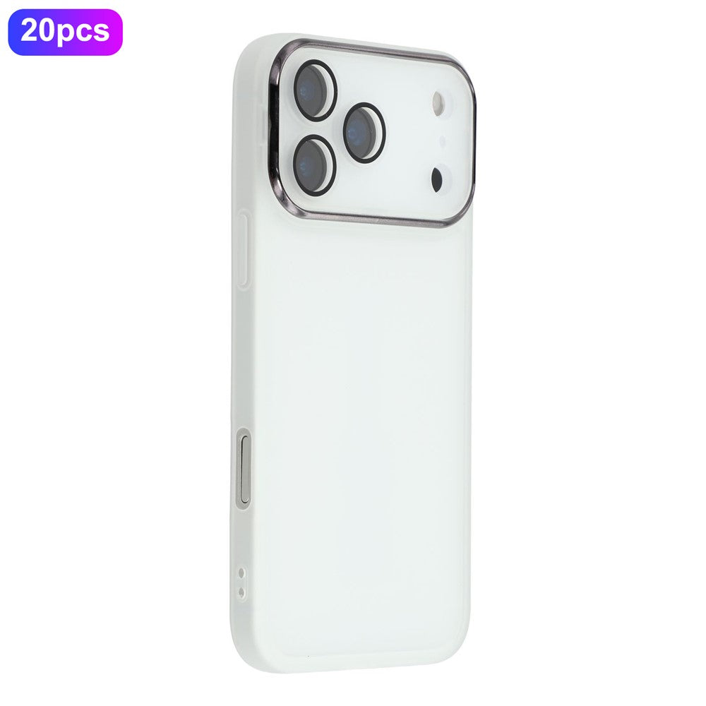 Bulk Buy 20 PCS For iPhone 17 Pro Max Case Electroplated Camera Frame Eagle Eye TPU Precise Cutouts Shockproof - Transparent White