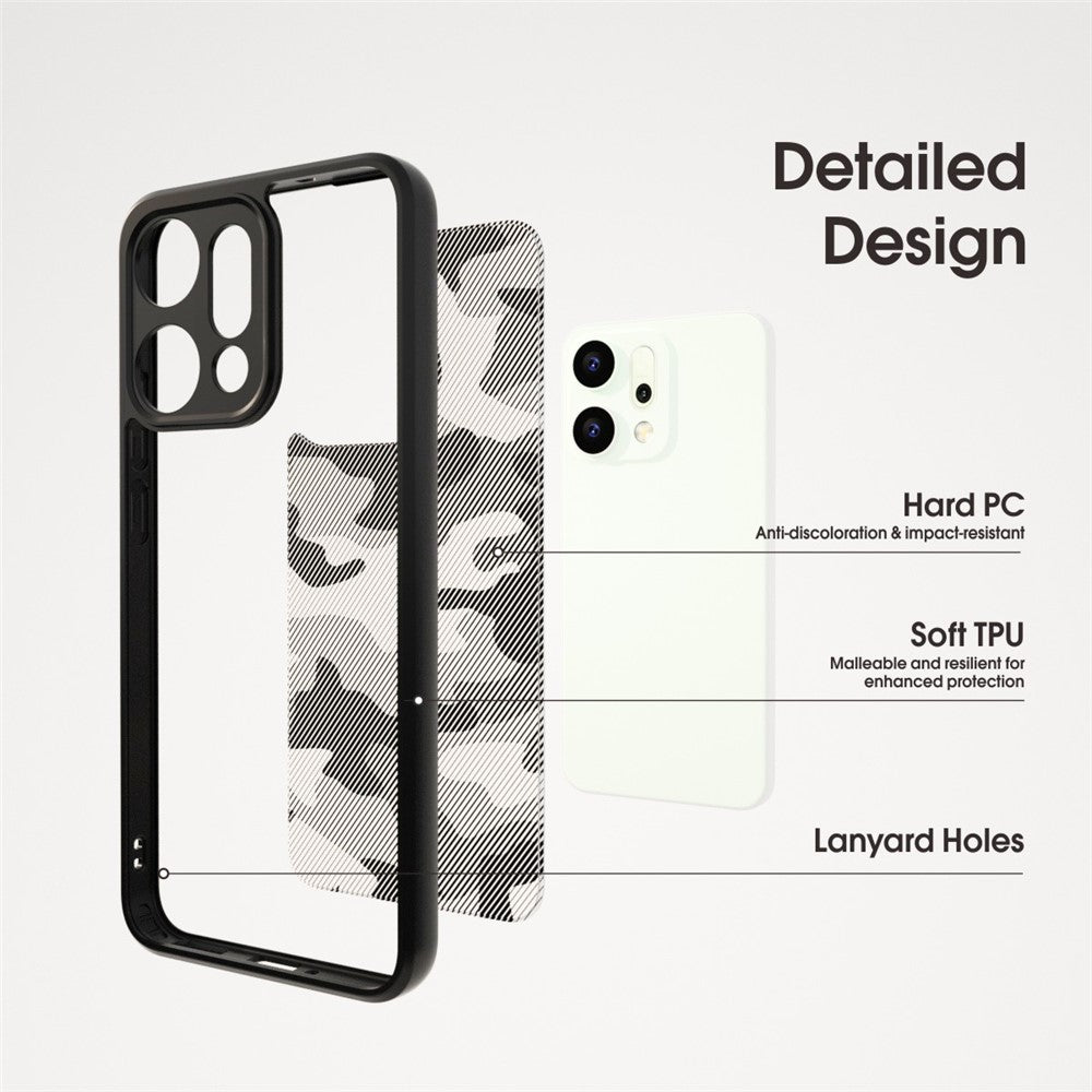 IBMRS For Oppo Reno14 Pro 5G (Global) Case Soft TPU Frame Hard PC Back Anti-Fall Phone Cover - Artistic Camouflage