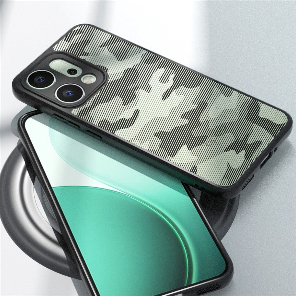 IBMRS For Oppo Reno14 Pro 5G (Global) Case Soft TPU Frame Hard PC Back Anti-Fall Phone Cover - Transparent Black