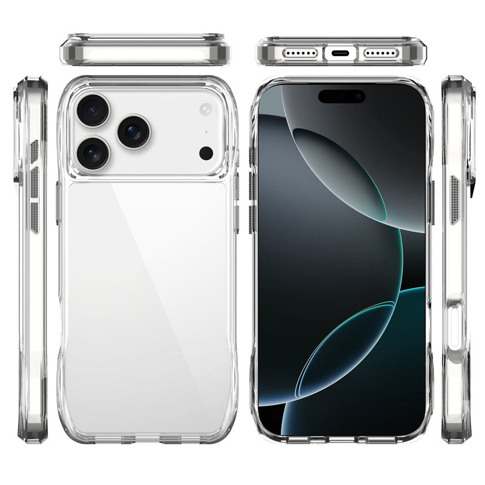 For iPhone 17 Pro Max Case Anti-Scratch TPU + PC Hybrid Clear Phone Cover