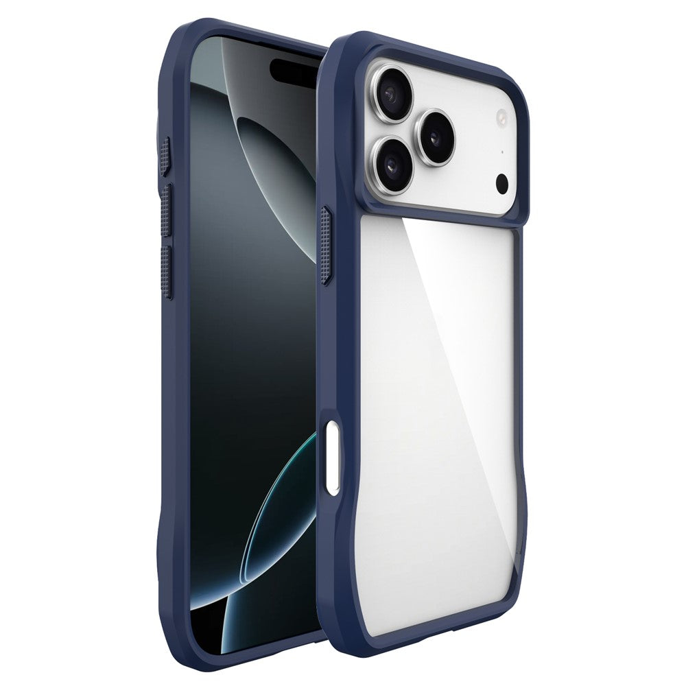 For iPhone 17 Pro Max Case Anti-Scratch TPU + PC Hybrid Phone Cover - Blue