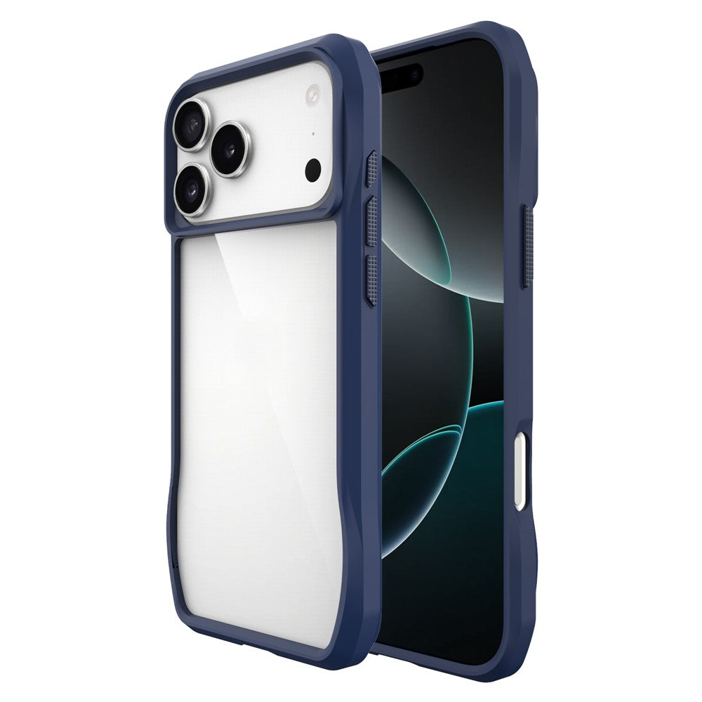For iPhone 17 Pro Max Case Anti-Scratch TPU + PC Hybrid Phone Cover - Blue