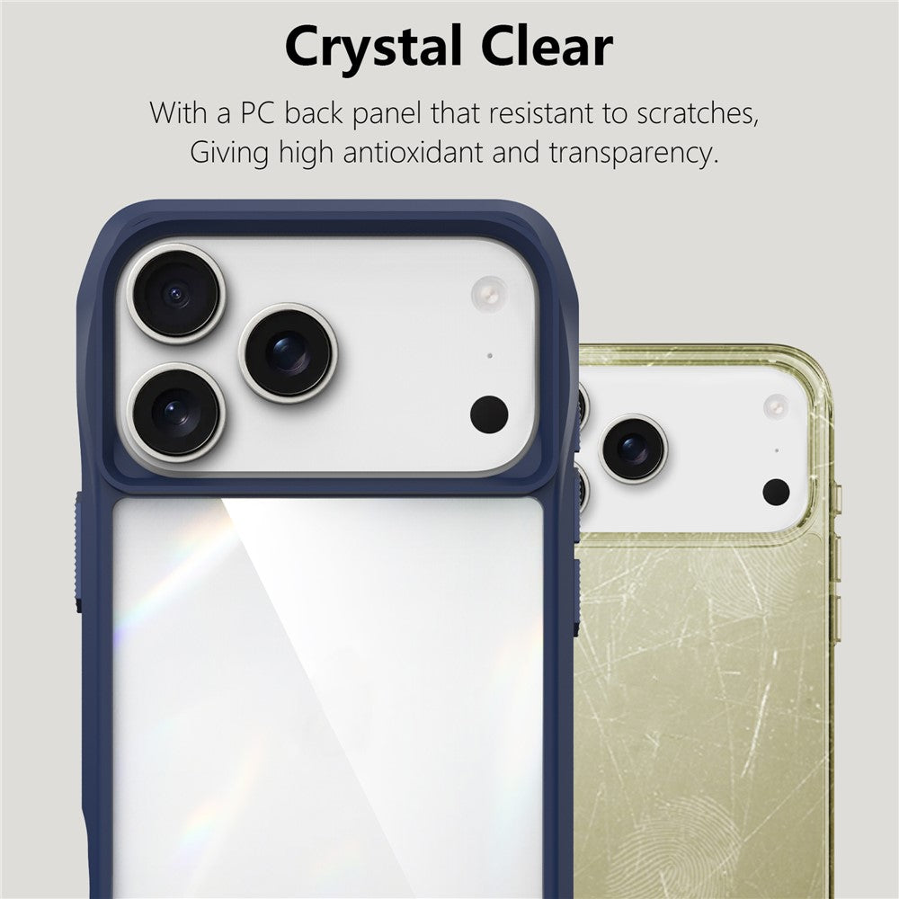 For iPhone 17 Pro Max Case Anti-Scratch TPU + PC Hybrid Phone Cover - Blue