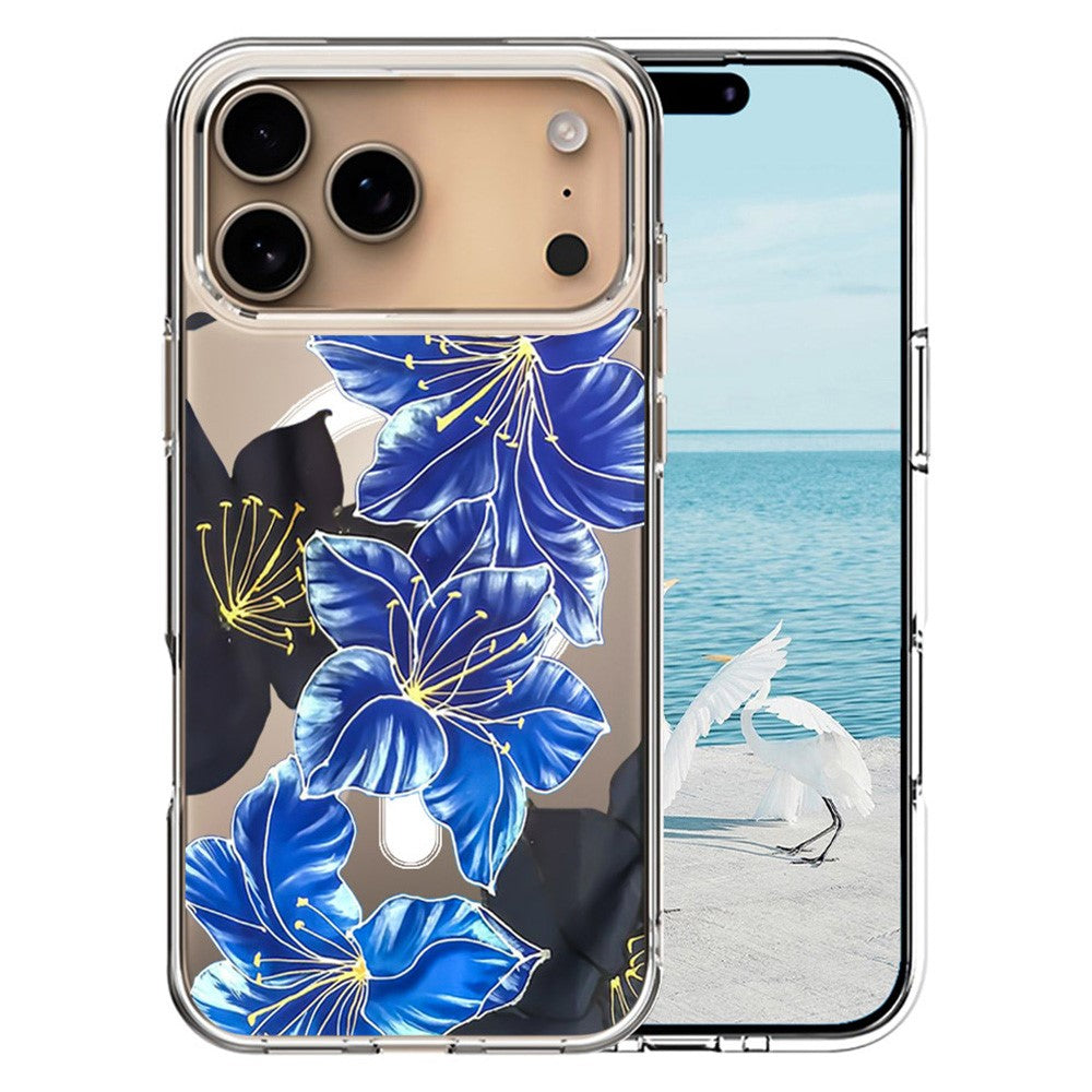 For iPhone 17 Pro Max Case Compatible with MagSafe Pattern Printing TPU PC Phone Back Cover - QHCX 010