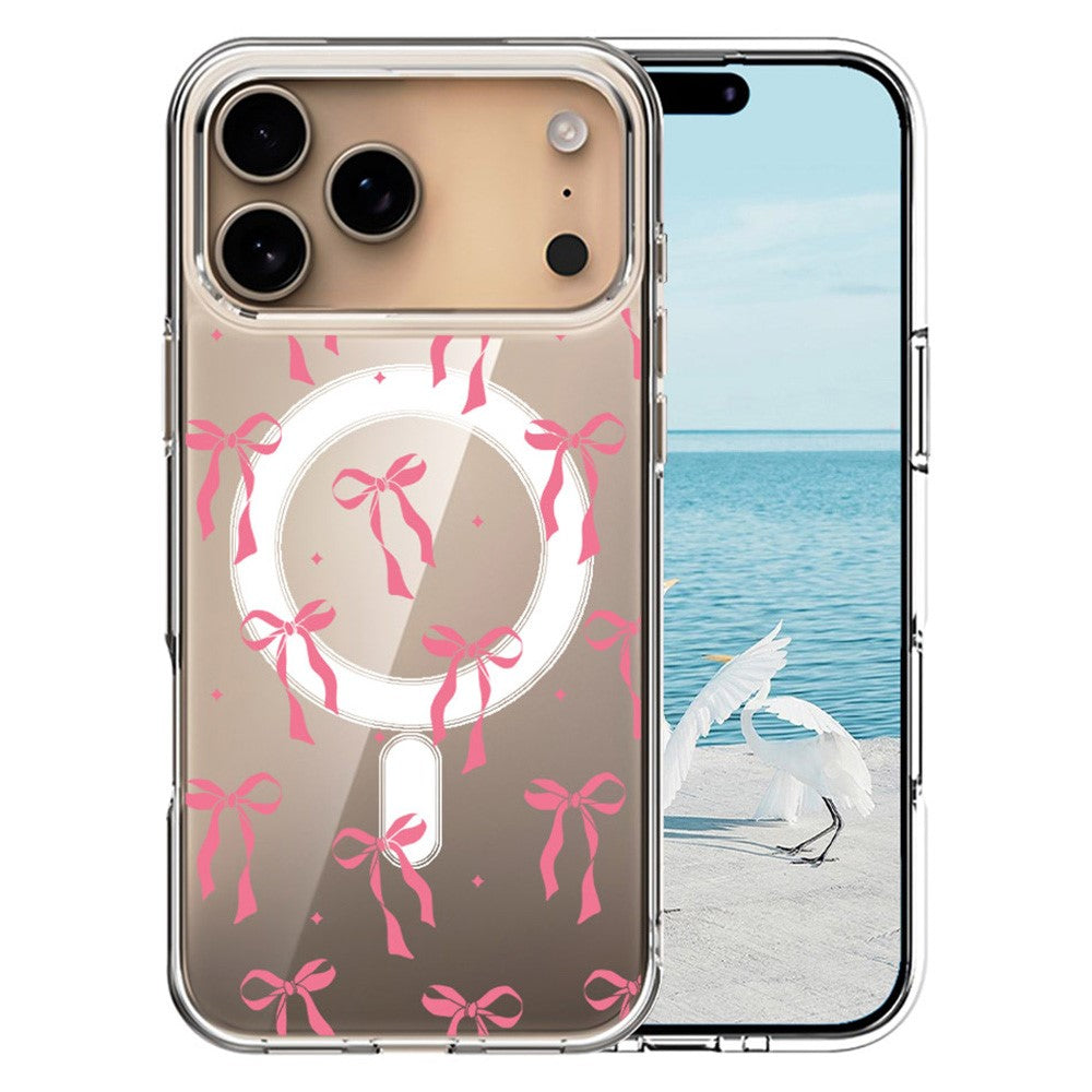 For iPhone 17 Pro Max Case Compatible with MagSafe Pattern Printing TPU PC Phone Back Cover - QHCX 023