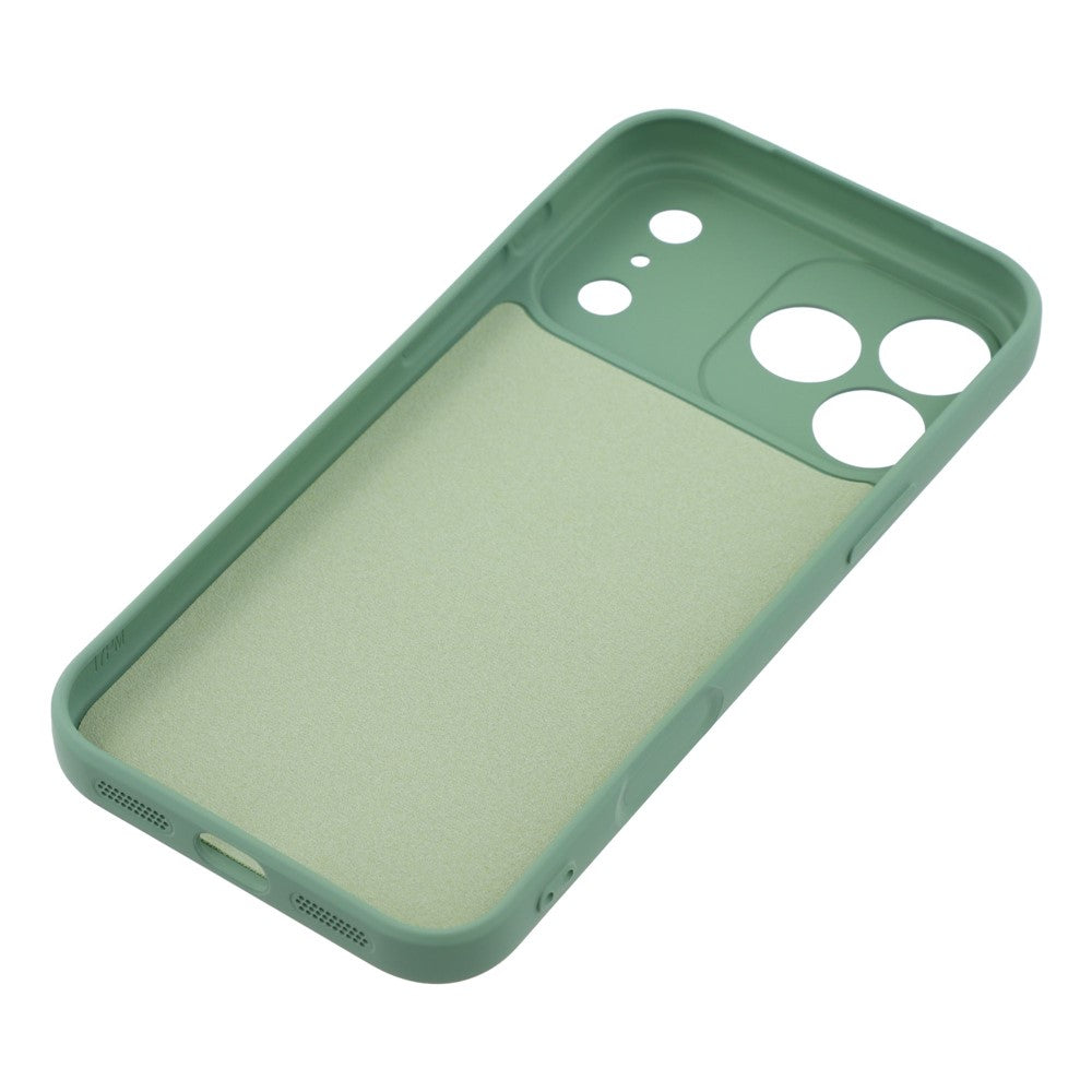 For iPhone 17 Pro Max Silicone Case with Strap Ring Kickstand Phone Cover - Green