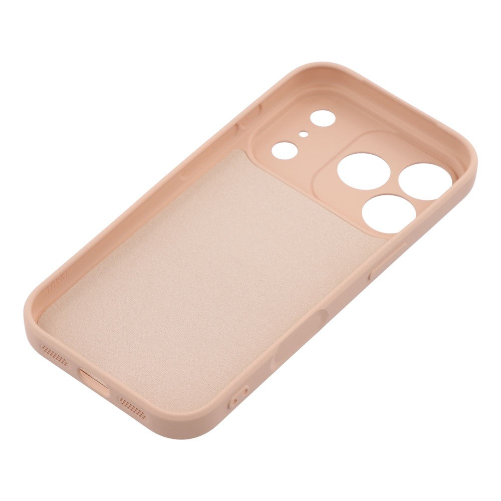 For iPhone 17 Pro Max Silicone Case with Strap Ring Kickstand Phone Cover - Pink