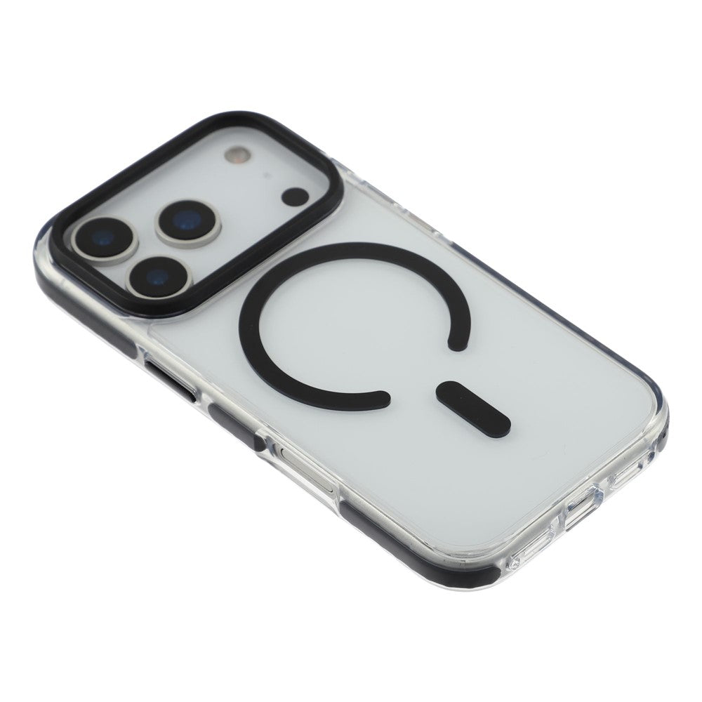 For iPhone 17 Pro Max Case Compatible with MagSafe TPU + PC Clear Back Phone Cover - Black