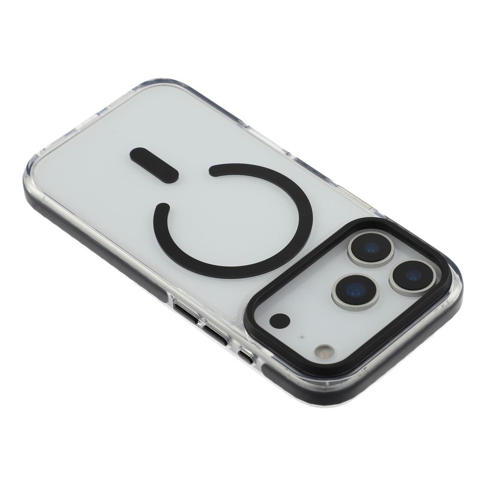 For iPhone 17 Pro Max Case Compatible with MagSafe TPU + PC Clear Back Phone Cover - Black
