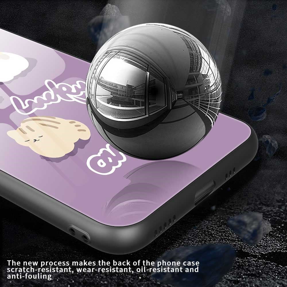 For iPhone 17 Pro Max Case PC TPU Tempered Glass Pattern Printing Phone Back Cover - B0131