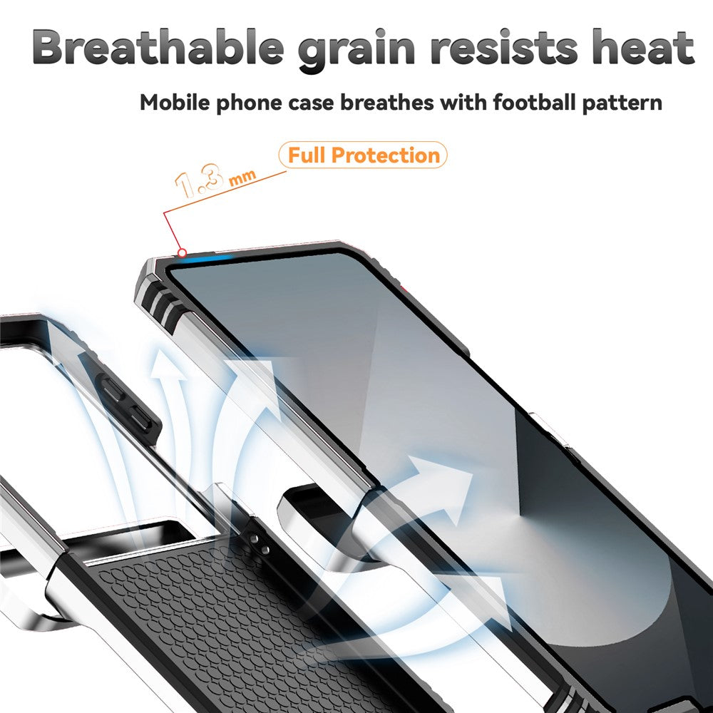 For Samsung Galaxy Z Flip7 5G Case with Wrist Strap / Kickstand Hinge Protection PC + TPU Phone Cover - Silver