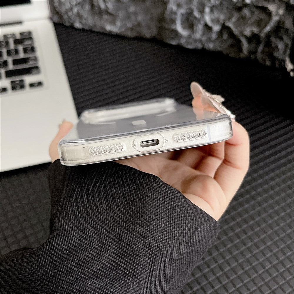 For iPhone 17 Pro Max Crystal Clear Case Compatible with MagSafe Hard PC Phone Cover - Desert Gold