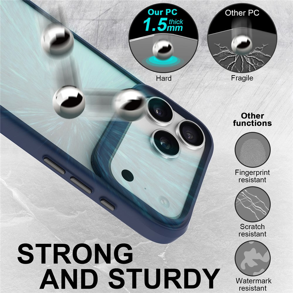 For iPhone 17 Pro Max Case Hybrid Hard PC Soft TPU Shockproof Phone Cover - Blue